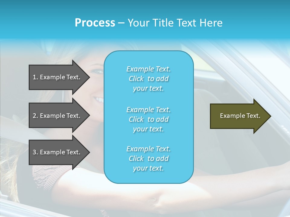 Vehicle Auto Brunette PowerPoint Template