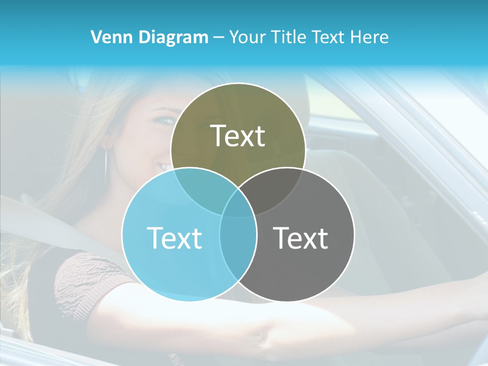 Vehicle Auto Brunette PowerPoint Template