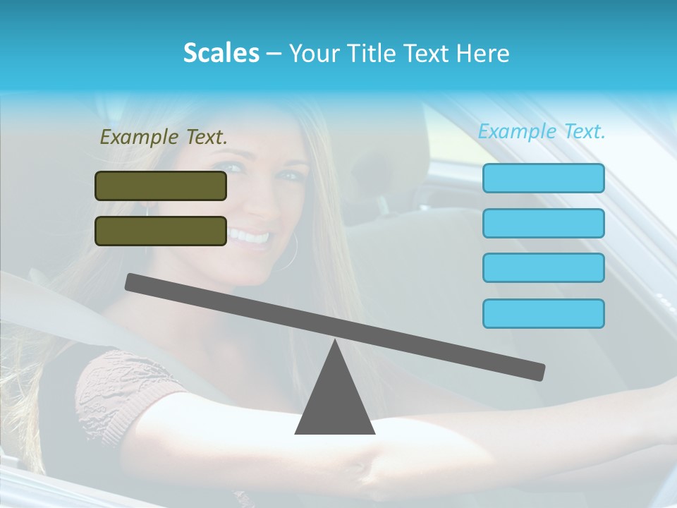 Vehicle Auto Brunette PowerPoint Template