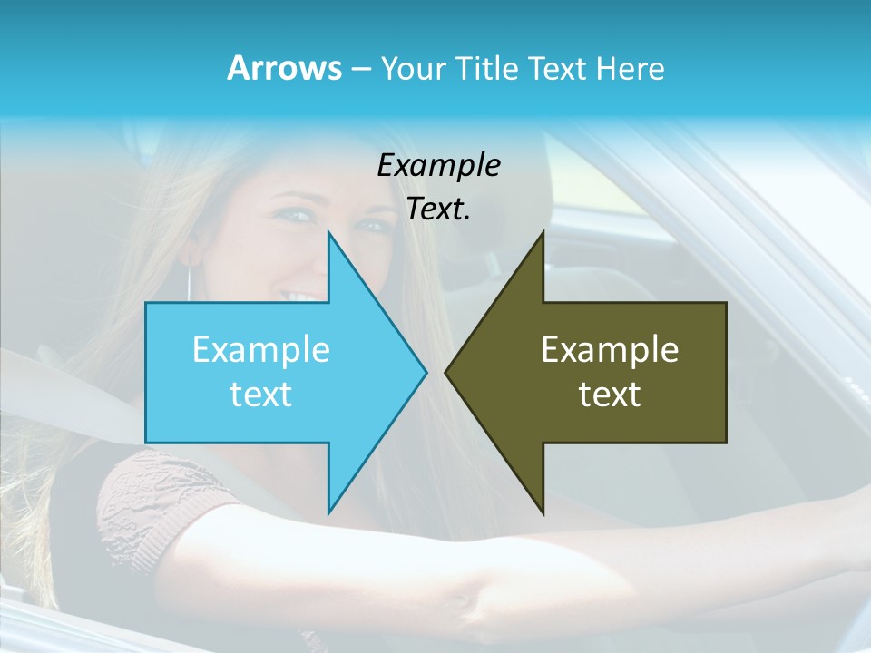 Vehicle Auto Brunette PowerPoint Template