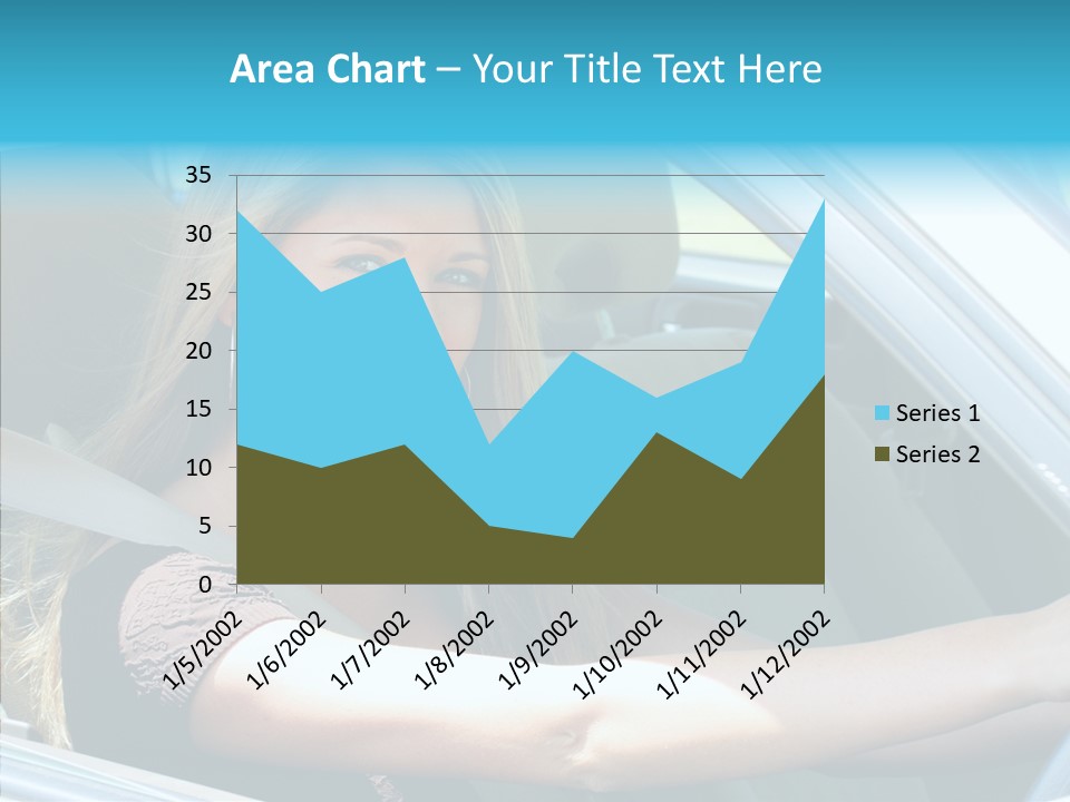 Vehicle Auto Brunette PowerPoint Template