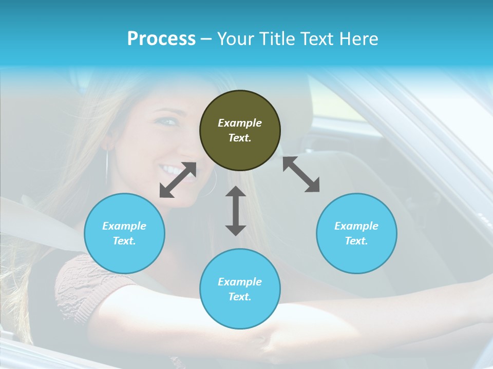 Vehicle Auto Brunette PowerPoint Template