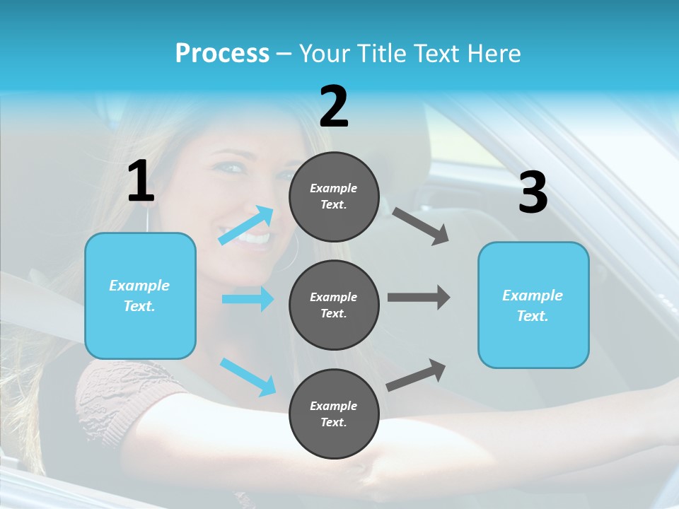 Vehicle Auto Brunette PowerPoint Template