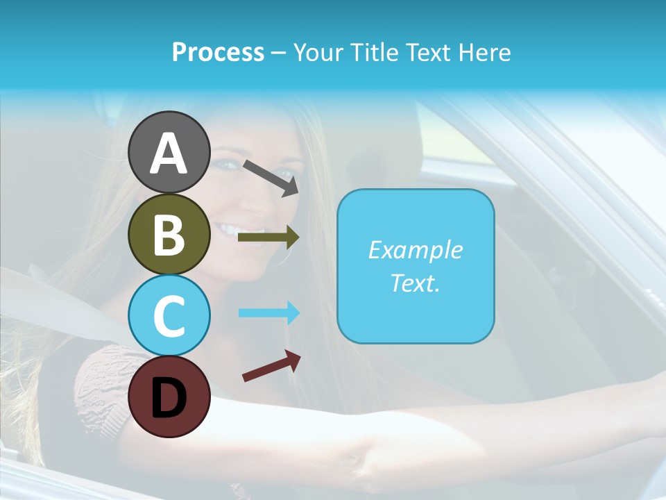 Vehicle Auto Brunette PowerPoint Template