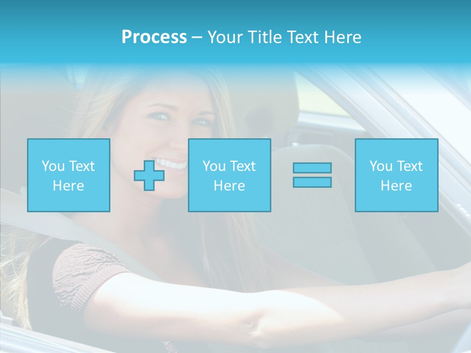Vehicle Auto Brunette PowerPoint Template