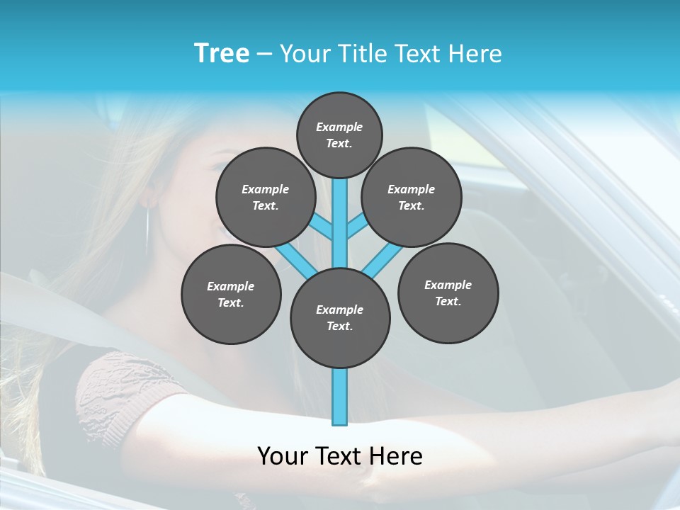 Vehicle Auto Brunette PowerPoint Template