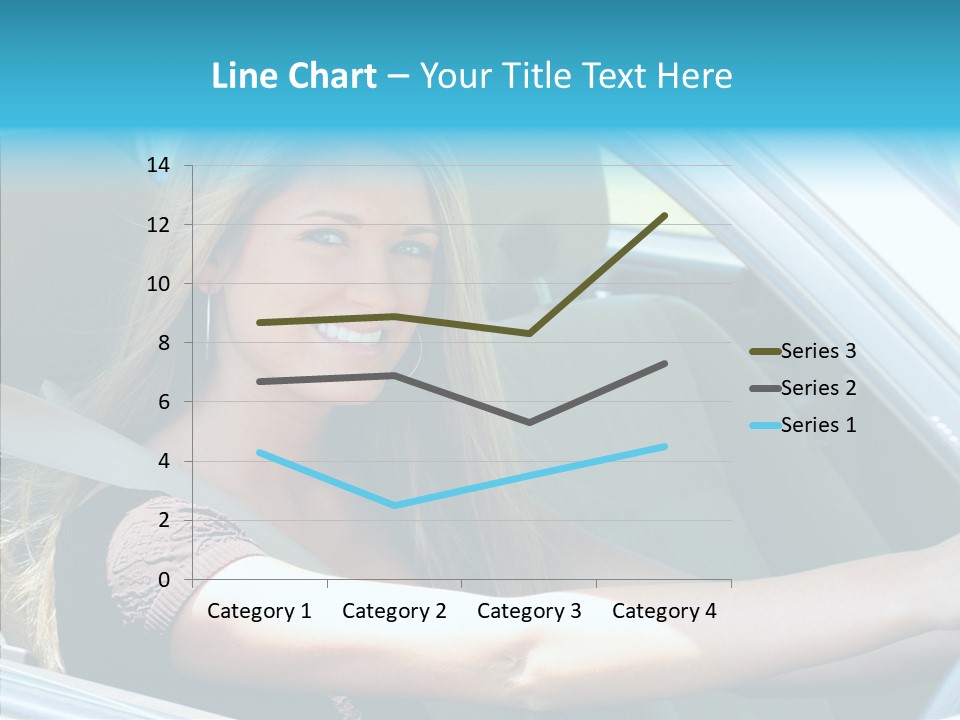 Vehicle Auto Brunette PowerPoint Template