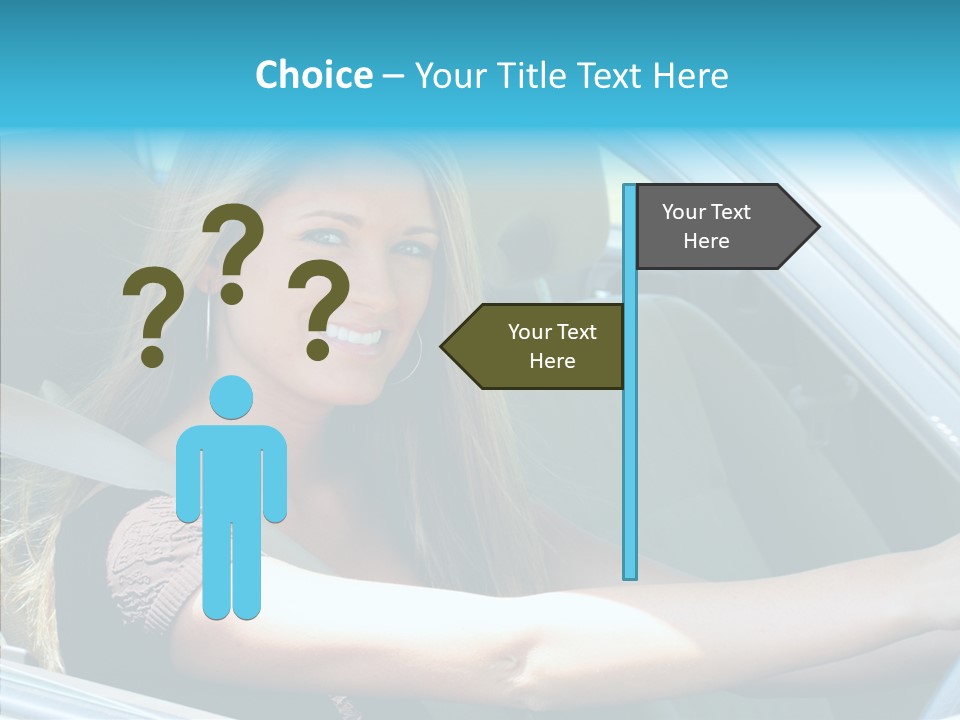 Vehicle Auto Brunette PowerPoint Template