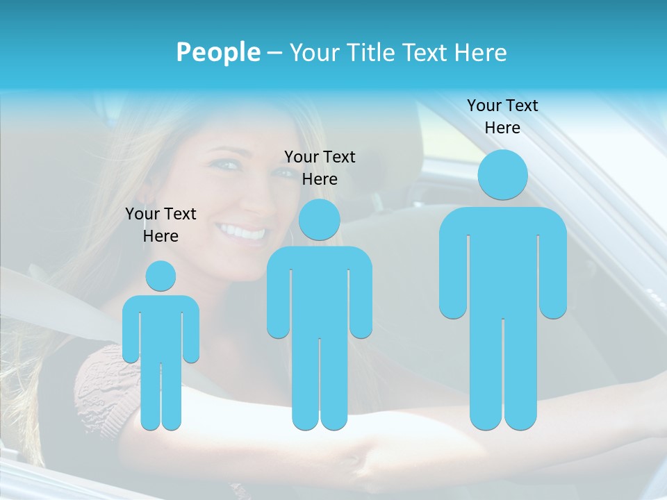 Vehicle Auto Brunette PowerPoint Template