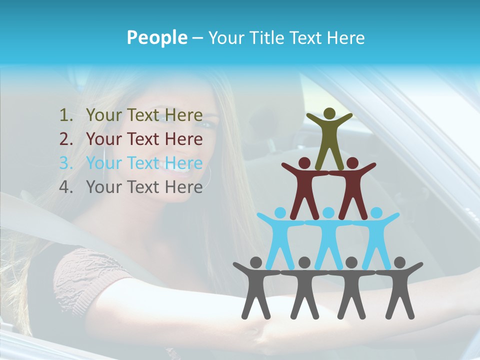 Vehicle Auto Brunette PowerPoint Template