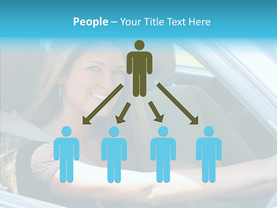 Vehicle Auto Brunette PowerPoint Template