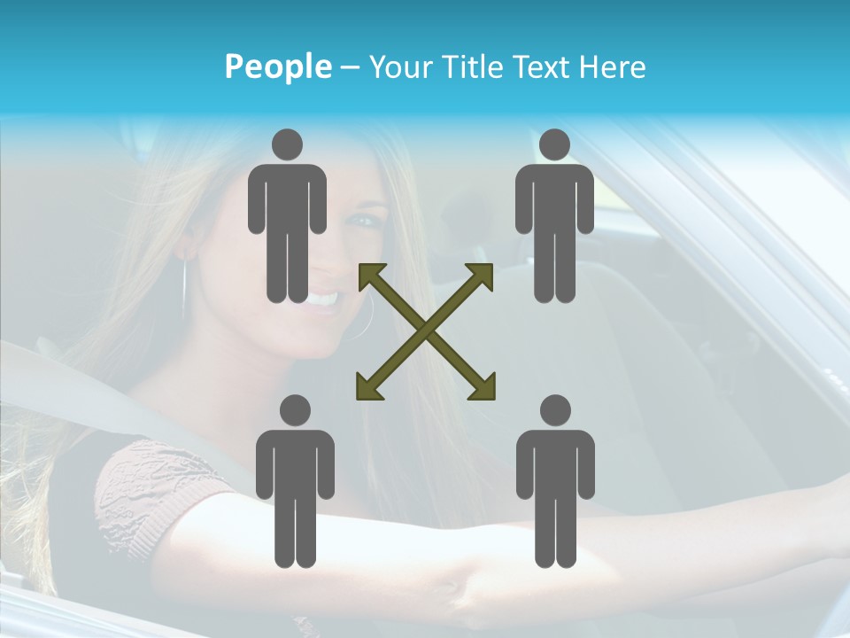 Vehicle Auto Brunette PowerPoint Template