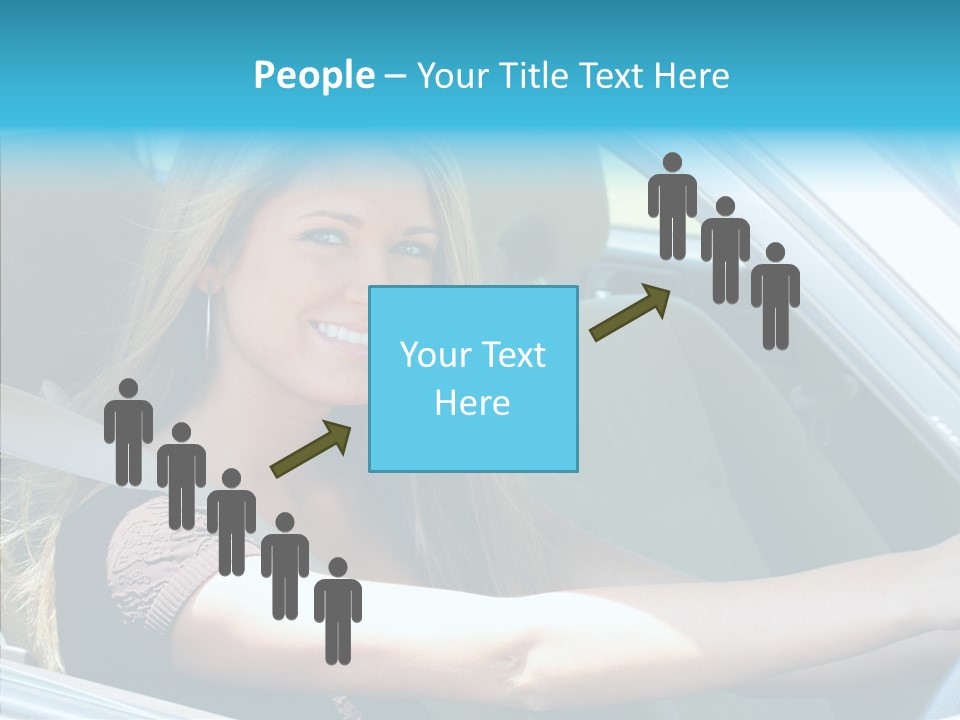 Vehicle Auto Brunette PowerPoint Template