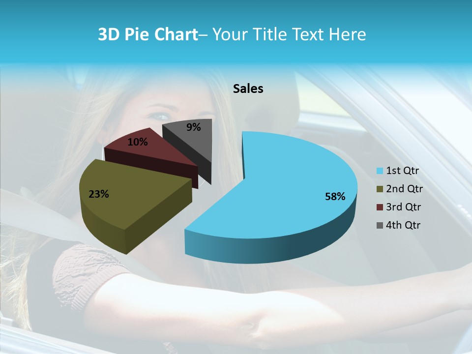 Vehicle Auto Brunette PowerPoint Template