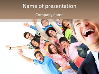 People Whitening Teeth PowerPoint Template