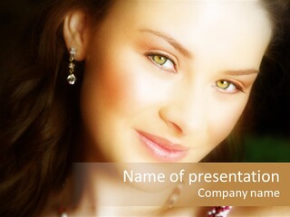 Female Innocent Lady PowerPoint Template