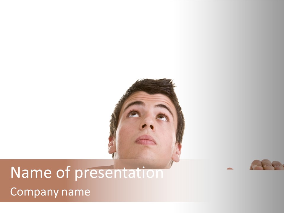 Copy Hair Teenager PowerPoint Template