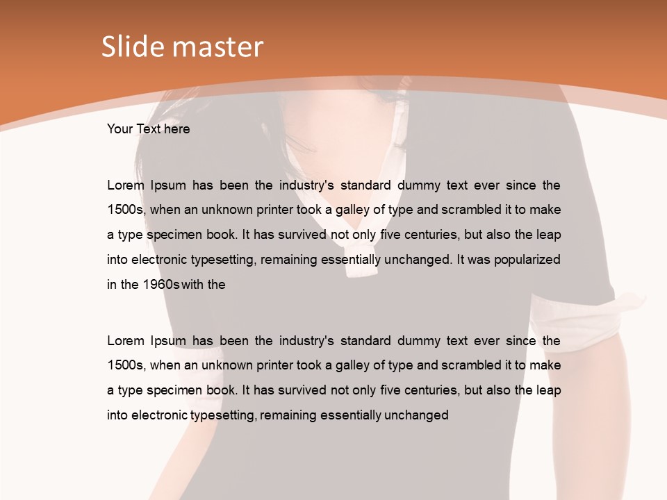 Female Smile Beautiful PowerPoint Template