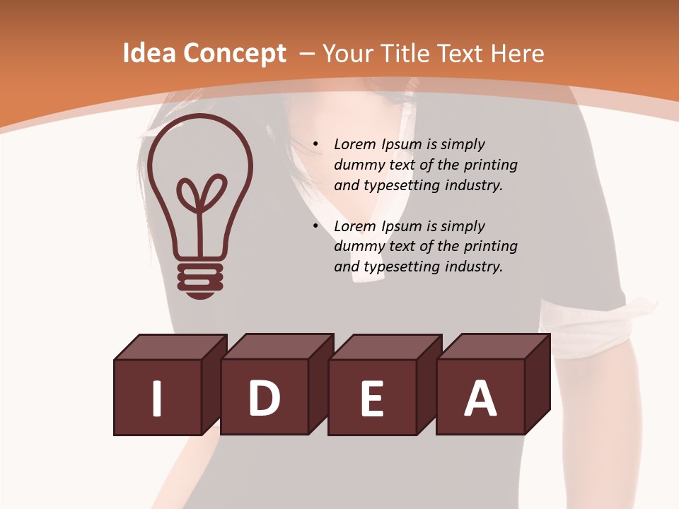 Female Smile Beautiful PowerPoint Template