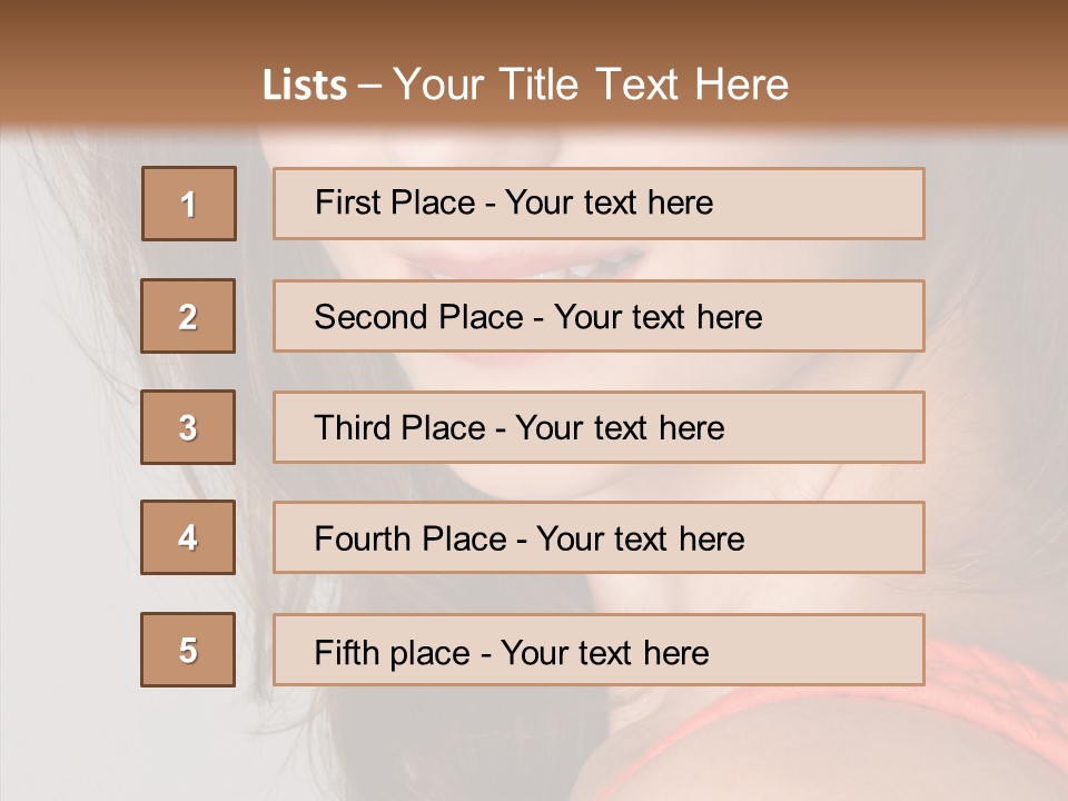 Youth Attractive Close Up PowerPoint Template