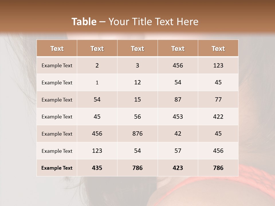 Youth Attractive Close Up PowerPoint Template