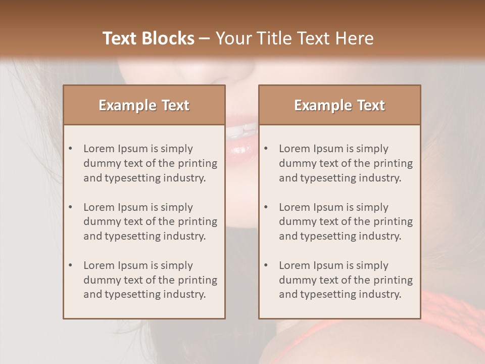 Youth Attractive Close Up PowerPoint Template