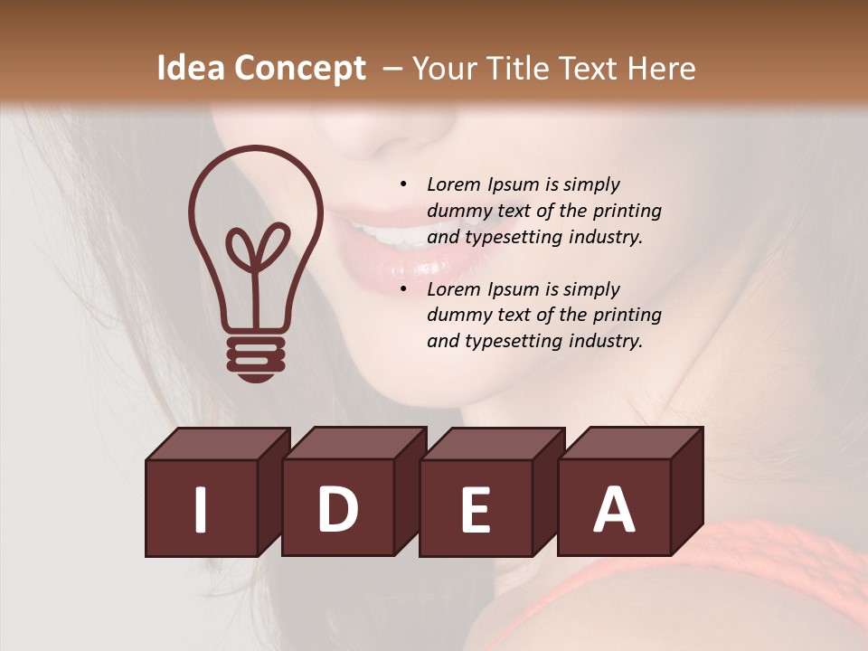 Youth Attractive Close Up PowerPoint Template