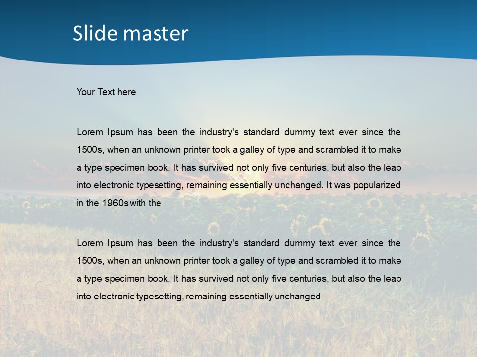 Meadow Flower Ray PowerPoint Template