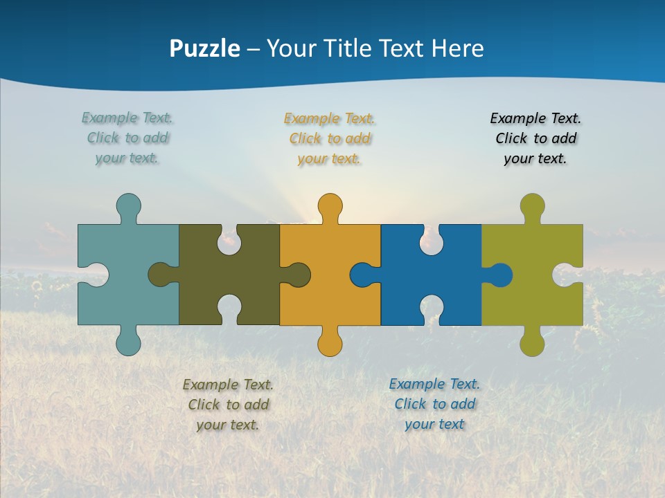 Meadow Flower Ray PowerPoint Template