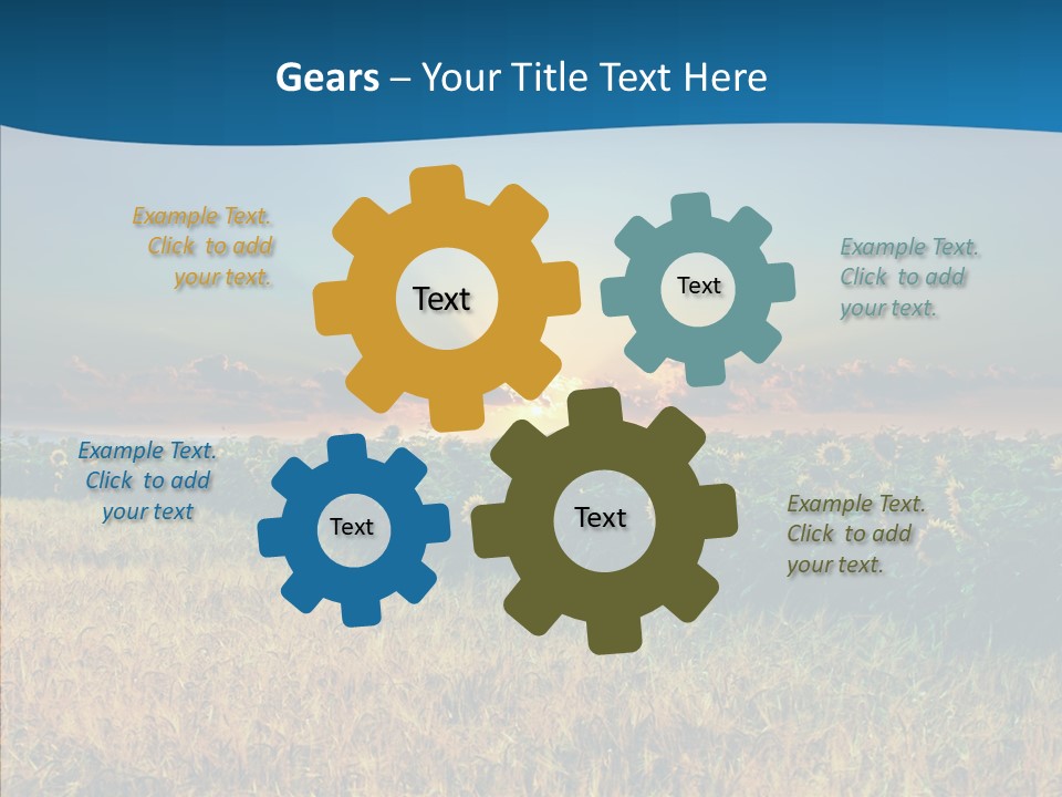 Meadow Flower Ray PowerPoint Template