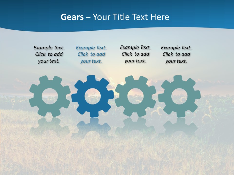 Meadow Flower Ray PowerPoint Template