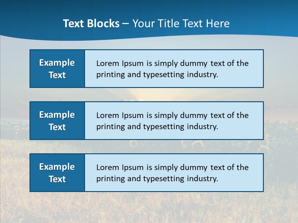 Meadow Flower Ray PowerPoint Template
