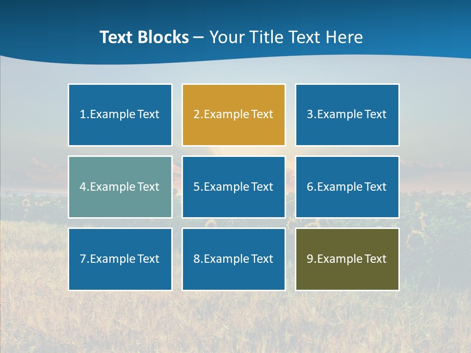 Meadow Flower Ray PowerPoint Template