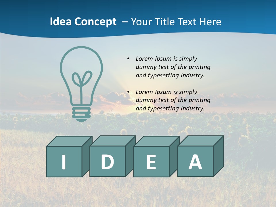 Meadow Flower Ray PowerPoint Template