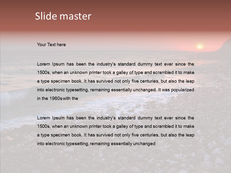 Red Travel Sky PowerPoint Template
