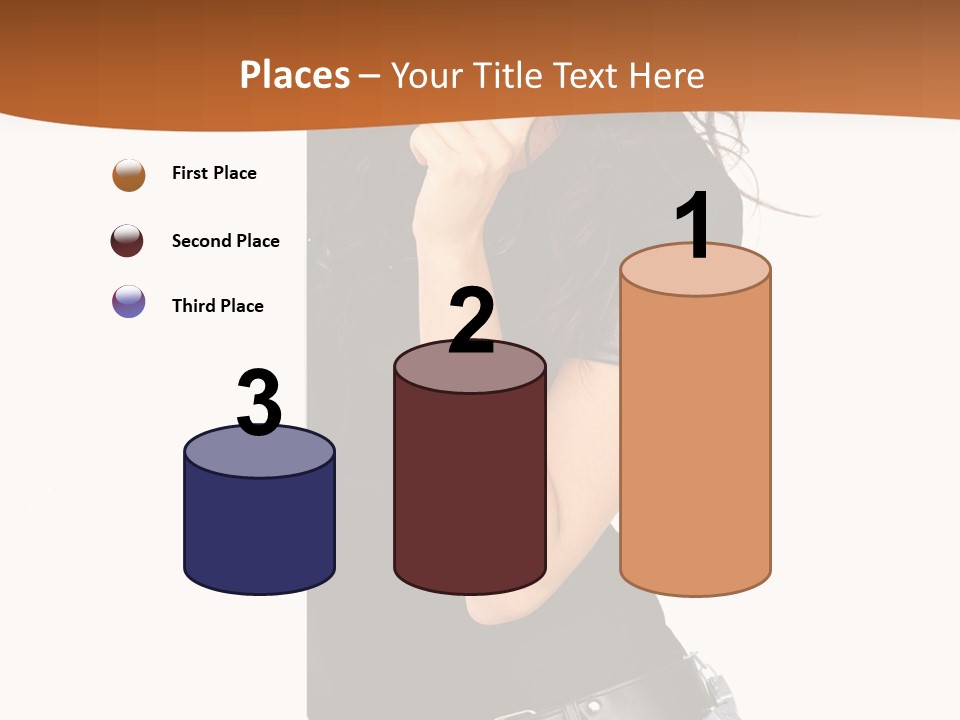 Flirting Female Makeup PowerPoint Template