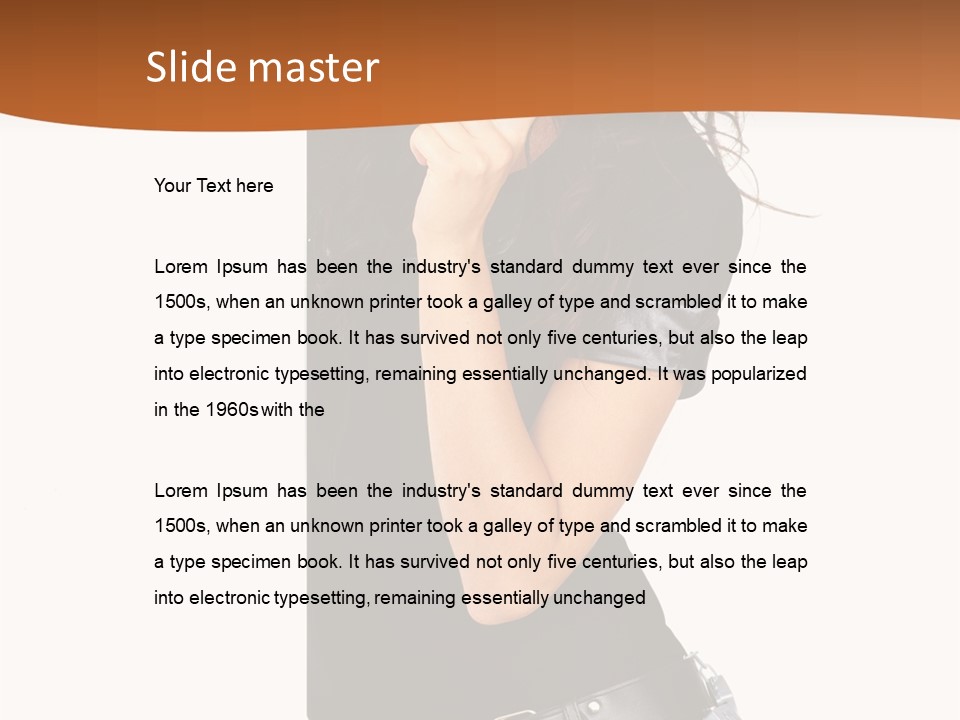 Flirting Female Makeup PowerPoint Template