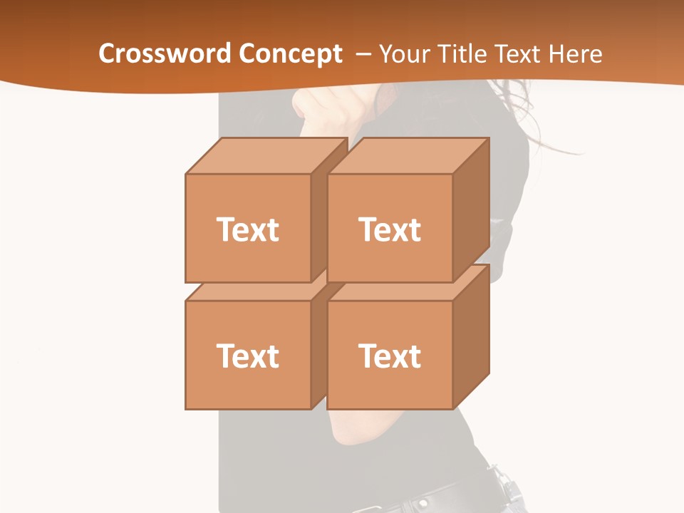 Flirting Female Makeup PowerPoint Template