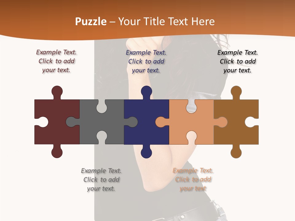 Flirting Female Makeup PowerPoint Template