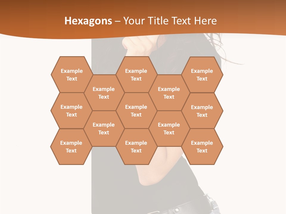 Flirting Female Makeup PowerPoint Template