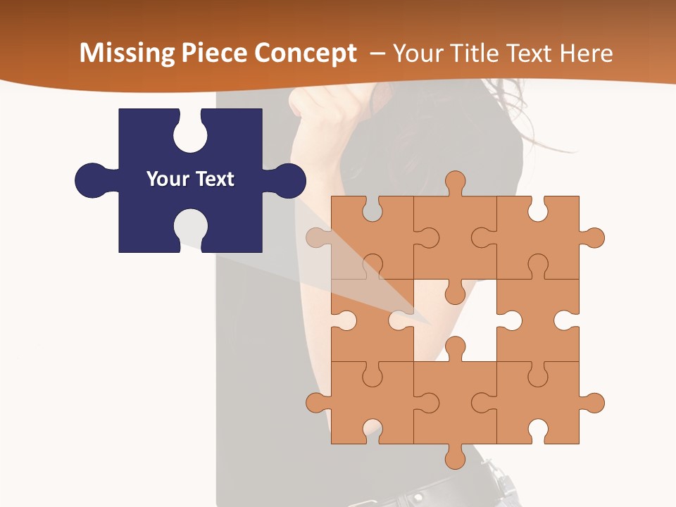 Flirting Female Makeup PowerPoint Template