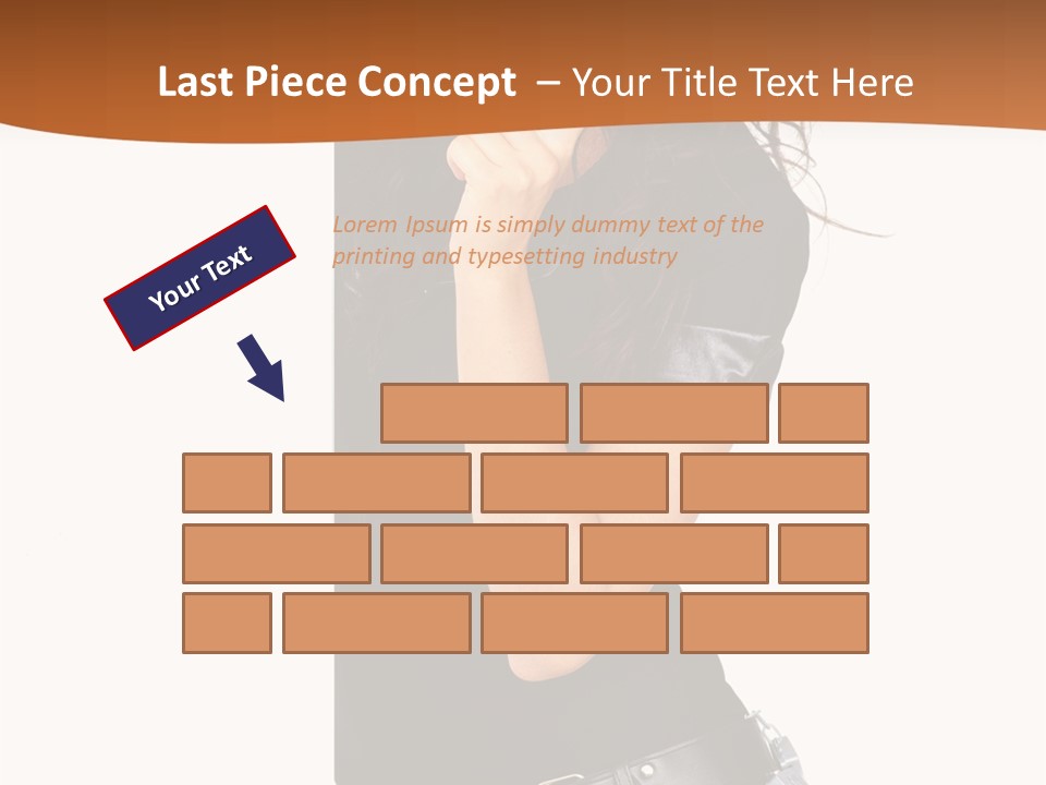 Flirting Female Makeup PowerPoint Template