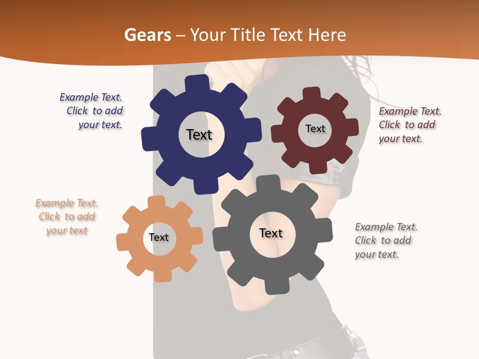 Flirting Female Makeup PowerPoint Template