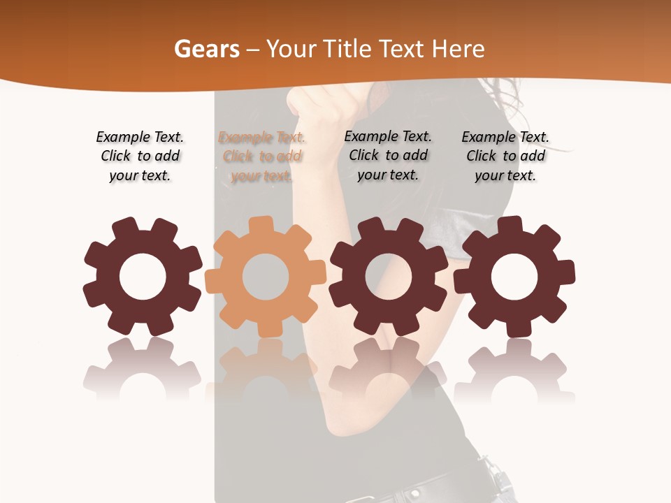 Flirting Female Makeup PowerPoint Template