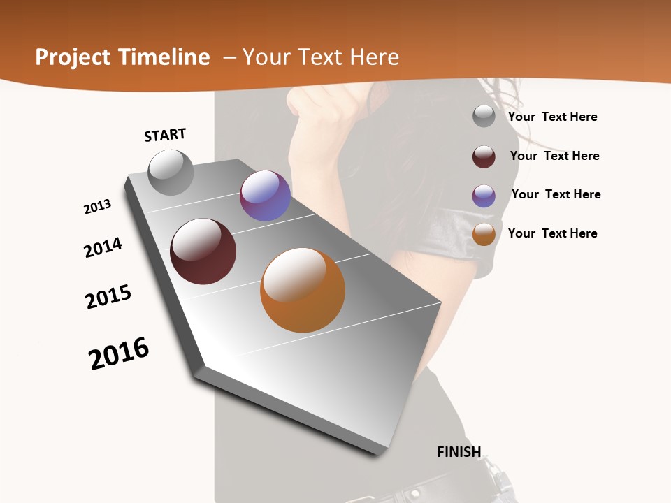 Flirting Female Makeup PowerPoint Template