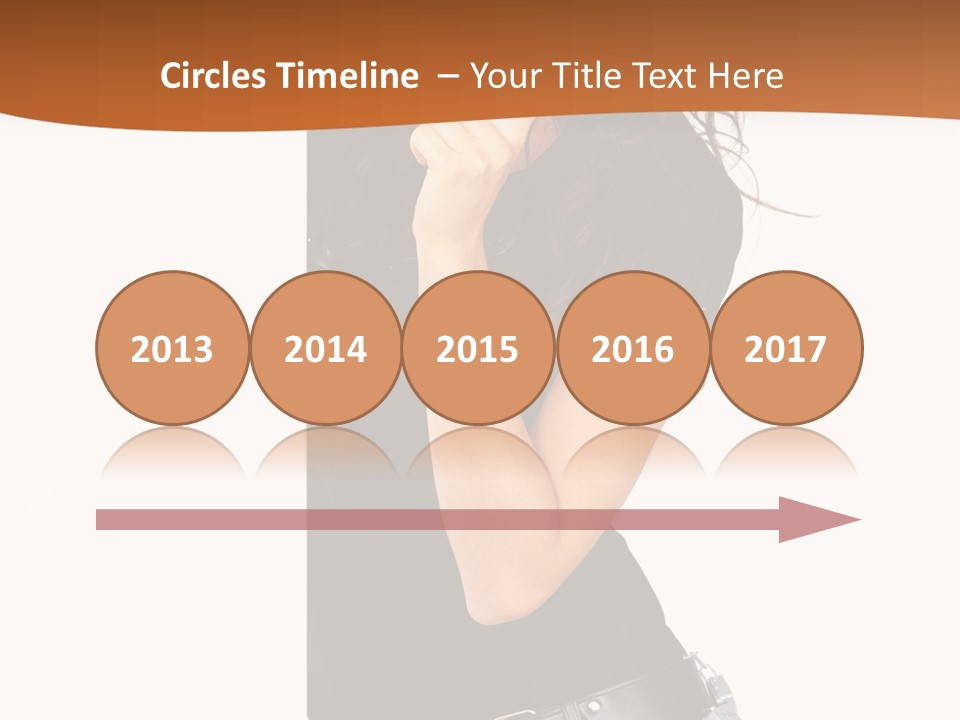 Flirting Female Makeup PowerPoint Template