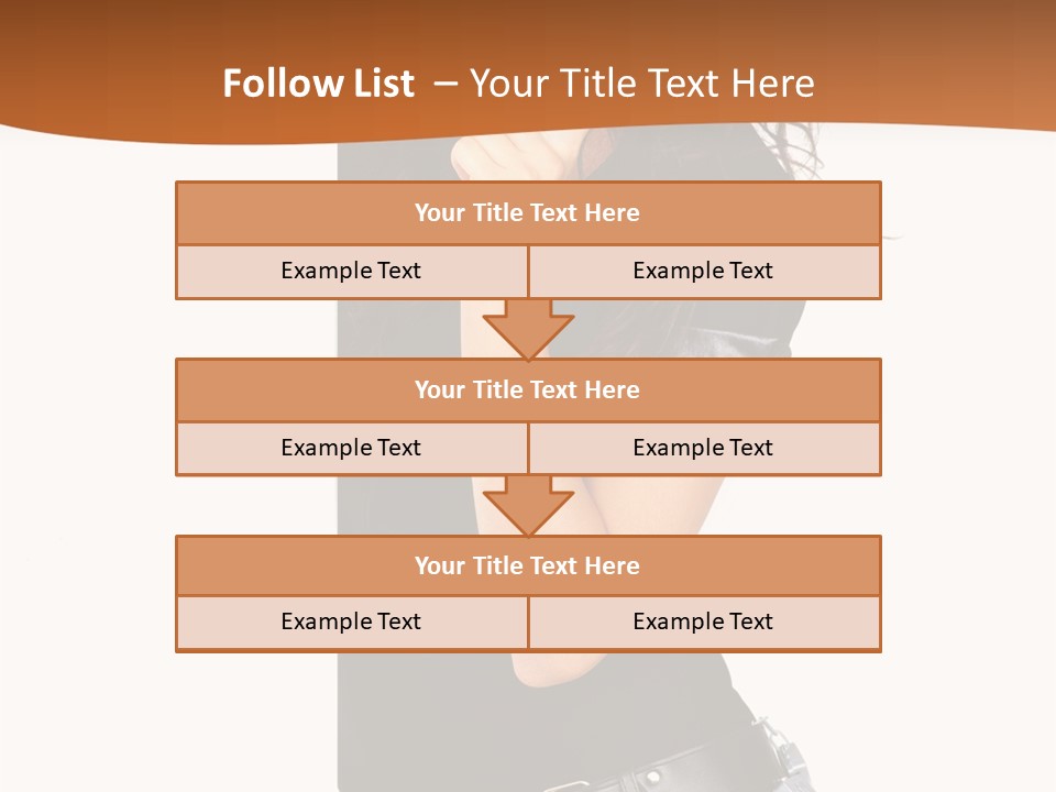 Flirting Female Makeup PowerPoint Template