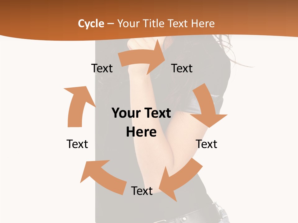 Flirting Female Makeup PowerPoint Template