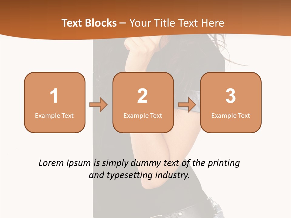 Flirting Female Makeup PowerPoint Template
