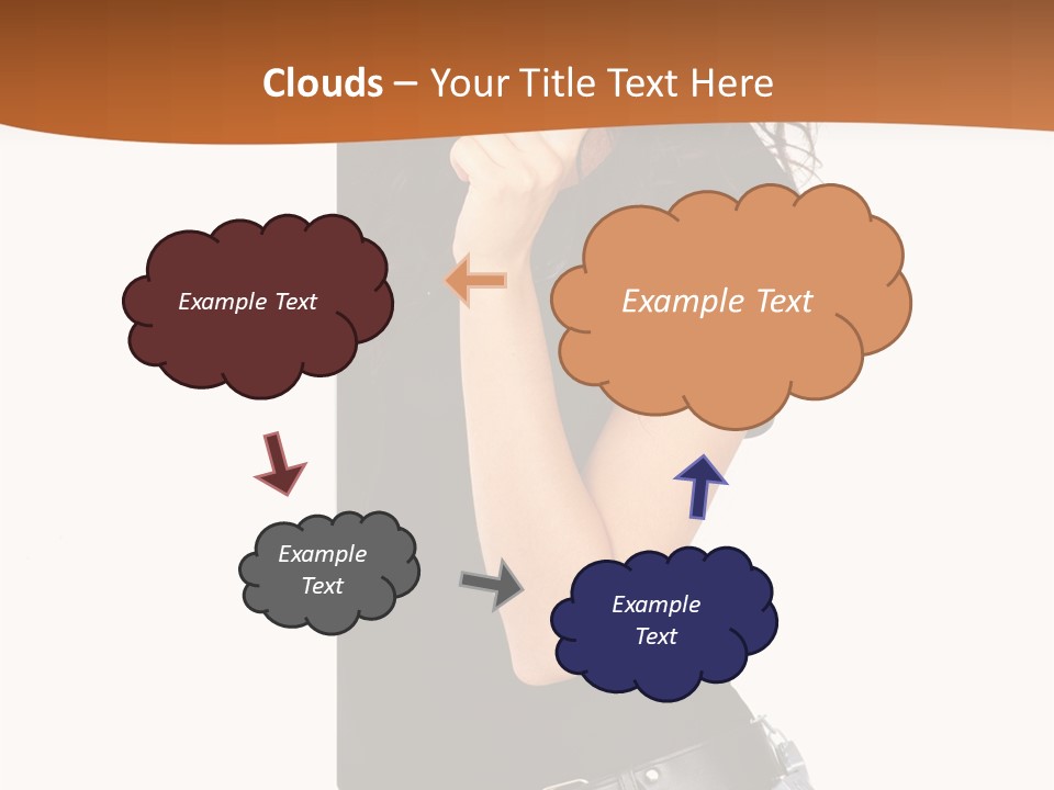 Flirting Female Makeup PowerPoint Template